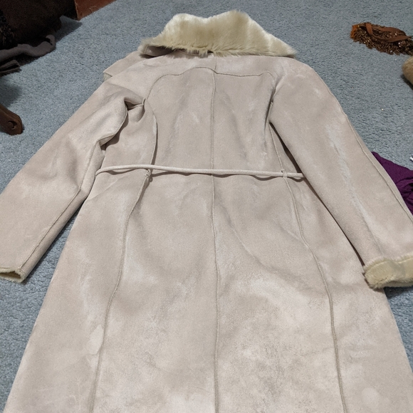 CALVIN KLEIN SUEDE LIKE MID LENGTH COAT - Picture 5 of 5
